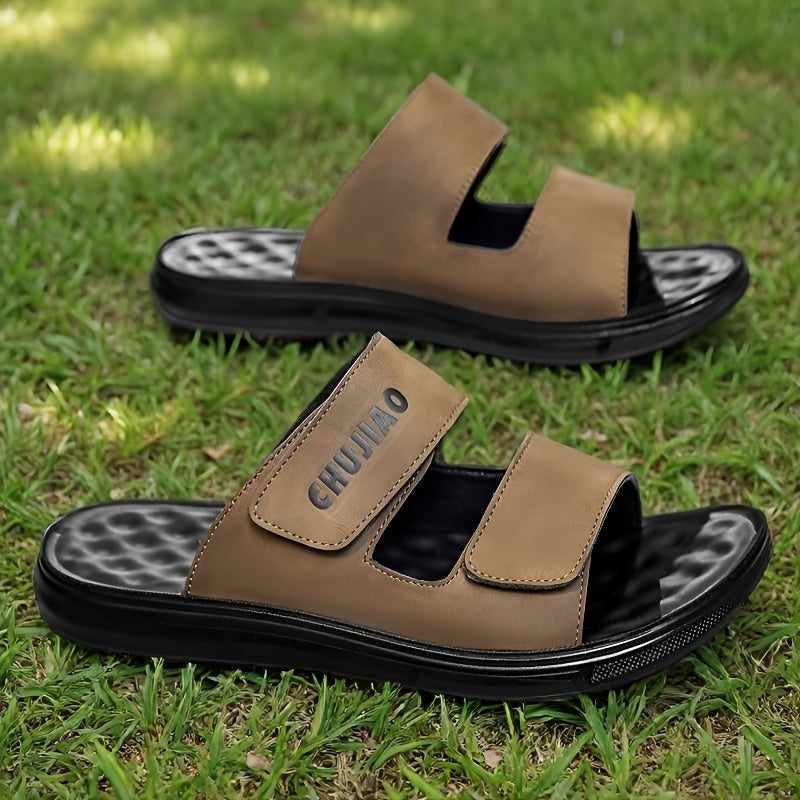 Men's Oversized PU Sports Sandals for Beach & Casual Wear