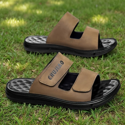 Men's Oversized PU Sports Sandals for Beach & Casual Wear