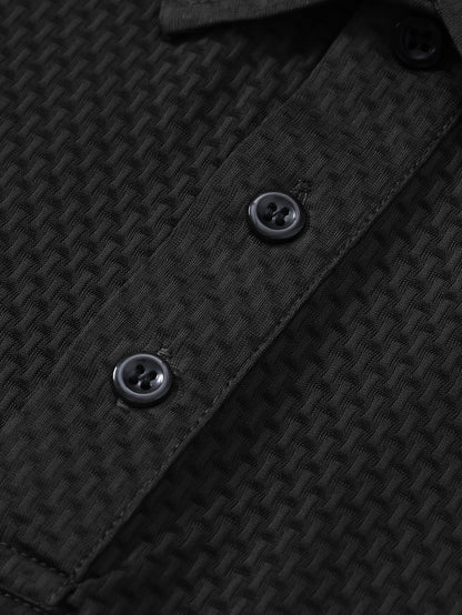 G884-DIOS Men's Short Sleeve Casual Summer Printed T-Shirt - Fashionable and Versatile Top, Geometric Design, Lightweight Golf Shirt - ayq