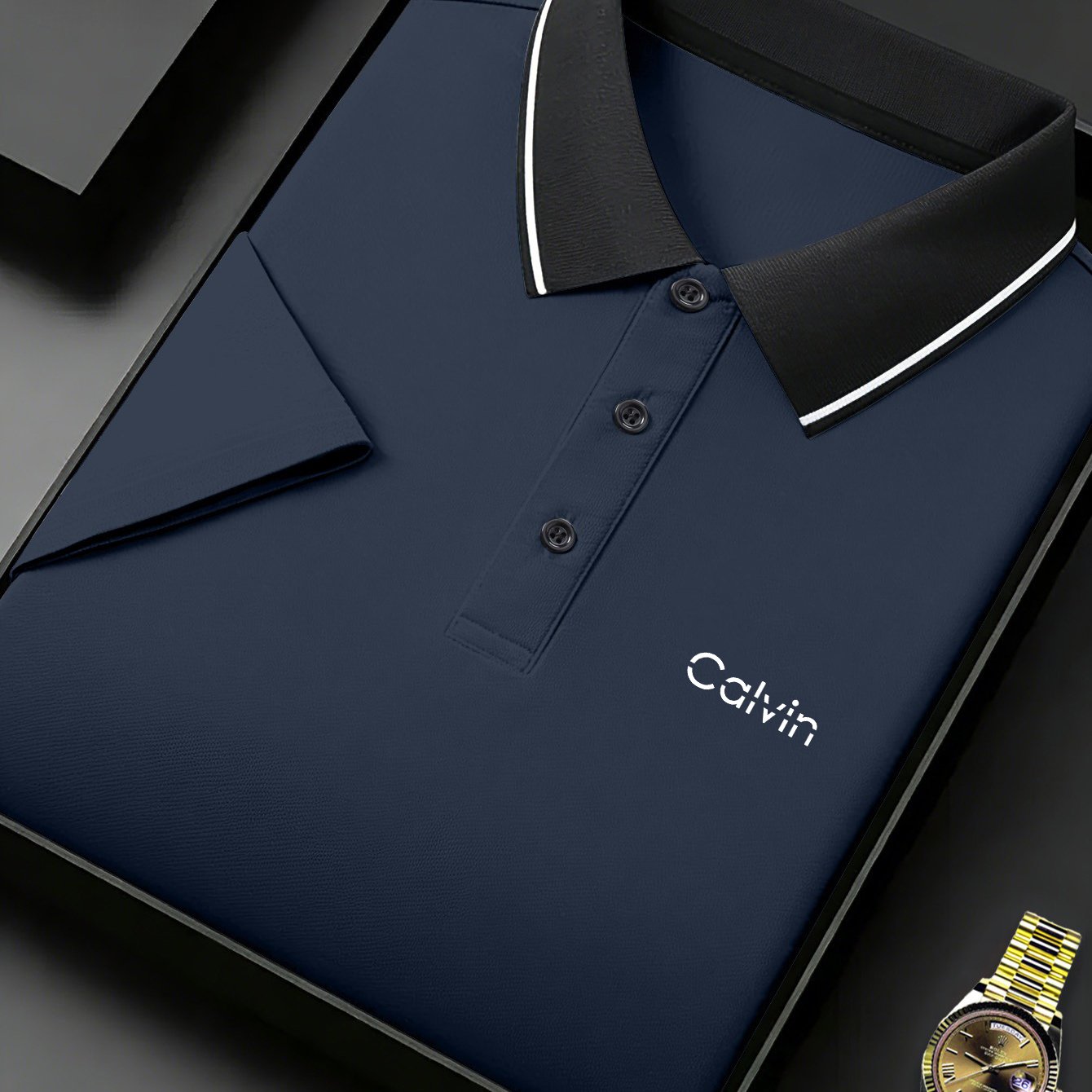 Quick-Dry Men's Short-Sleeve - Trendy Calvin Print - ayq