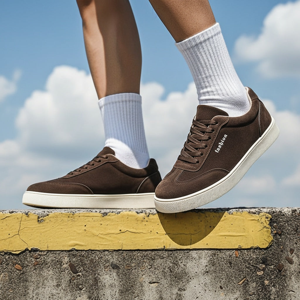 Men's Retro Low-Top Casual Sneakers Lightweight Breathable