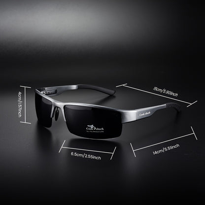 Men's Lightweight Retro Fashion Glasses with Dark TAC Lenses