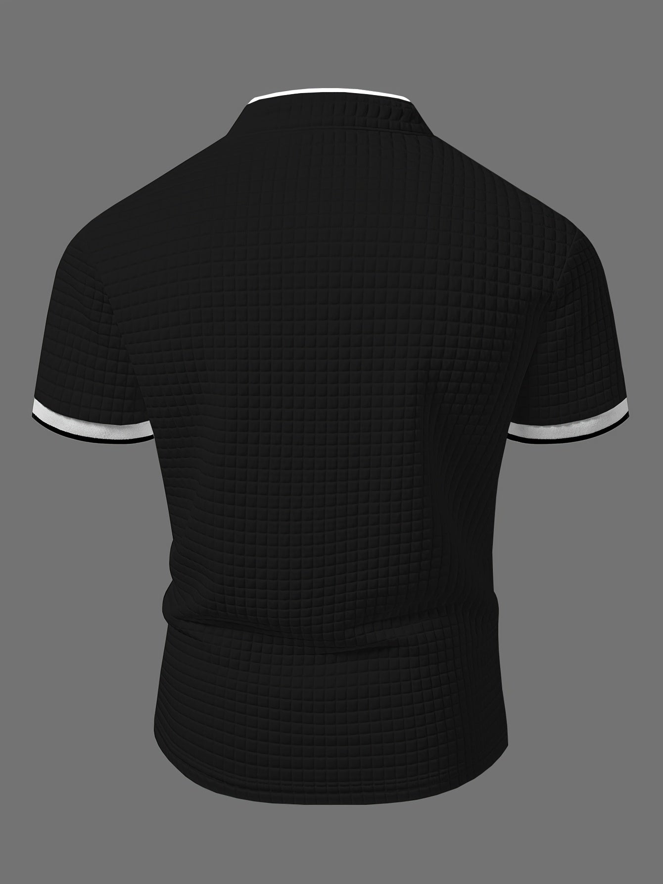 Men's Lightweight Moisture-Wicking Short Sleeve Shirt - Breathable Stretch Fabric, Henley Neck Casual Button-Up for Gym, Summer Outings & Parties (White) - ayq