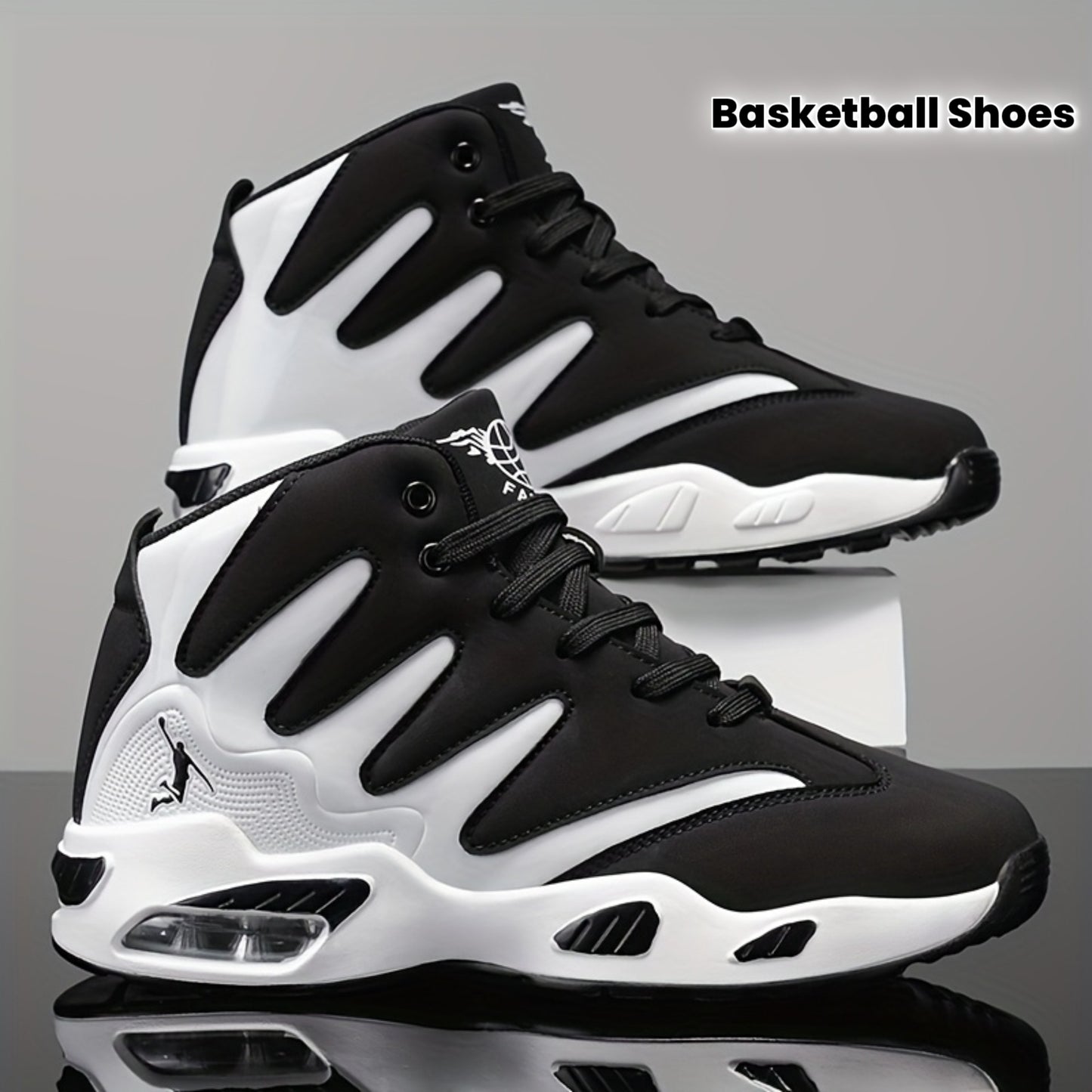 Men's High-Top Basketball Shoes - Heavy-Duty & Stable, Unisex Lace-Up Training Sneakers with Arch Texture and Sole - Ideal for Running, Fitness, Basketball, Walking - Spring/Summer Sneakers - Perfect Gift for Men - Lightweigh - ayq