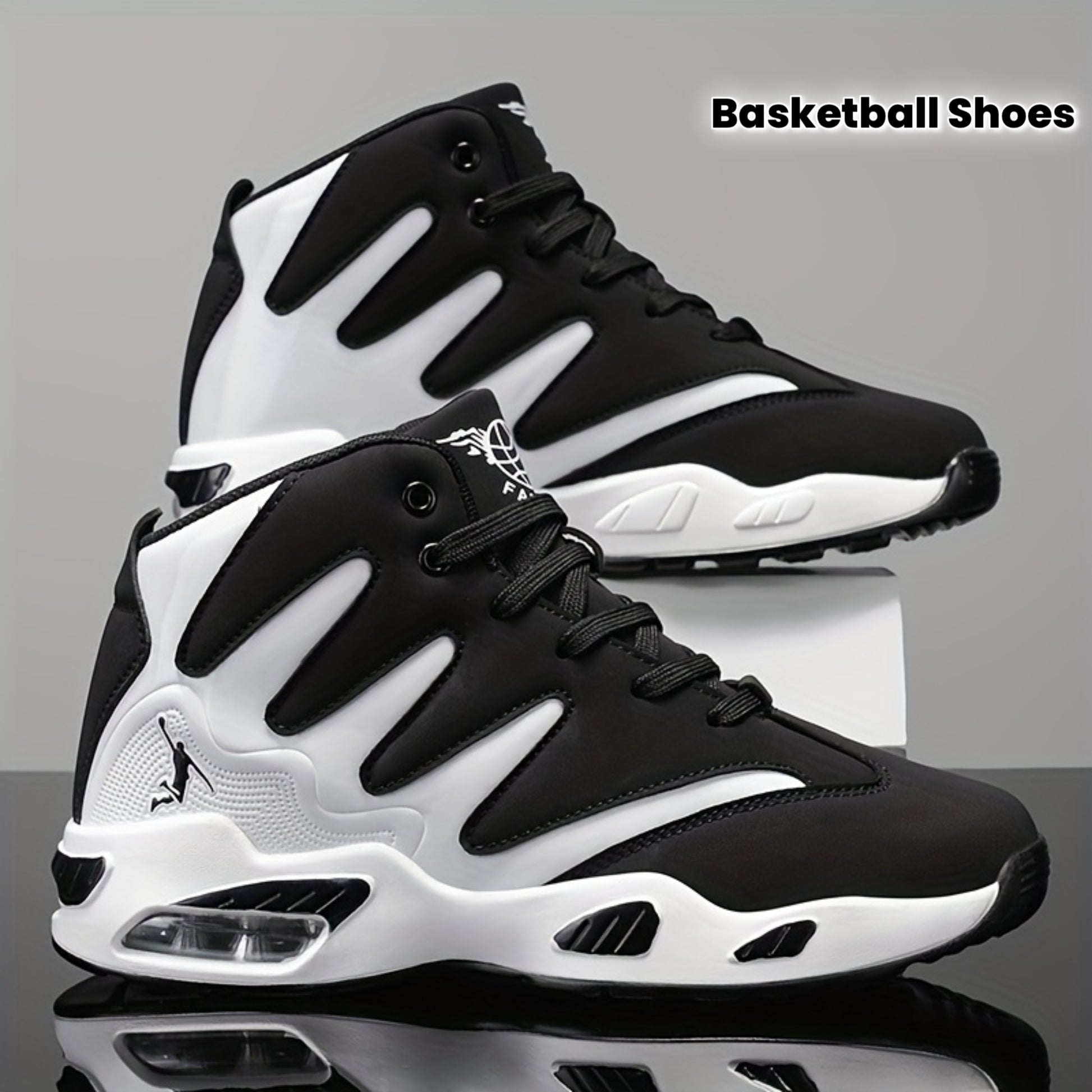 Men's High-Top Basketball Shoes - Heavy-Duty & Stable, Unisex Lace-Up Training Sneakers with Arch Texture and Sole - Ideal for Running, Fitness, Basketball, Walking - Spring/Summer Sneakers - Perfect Gift for Men - Lightweigh - ayq