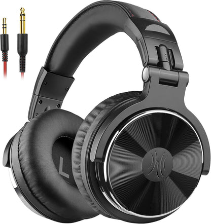 Oneodio Wired over Ear Headphones Hi-Res Studio Monitor & Mixing DJ Stereo Headsets with 50Mm Drivers and 1/4 to 3.5Mm Jack for AMP Computer Recording Podcast Keyboard Guitar Laptop - Black
