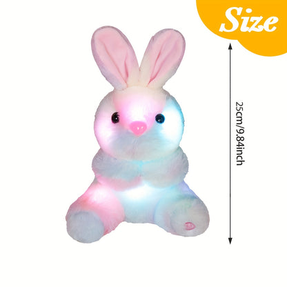 Light up Plush Bunny Rabbit Stuffed Animal Rabbit Plushie Toy Glow in The Dark Bedtime Companion Easter Bunny Gift for Kids, Best Gifts for Easter Day