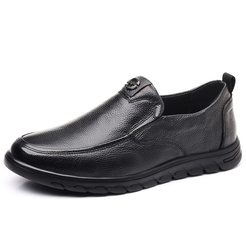 Men's Casual Cow Leather Slip-On Driving Shoes All-Season