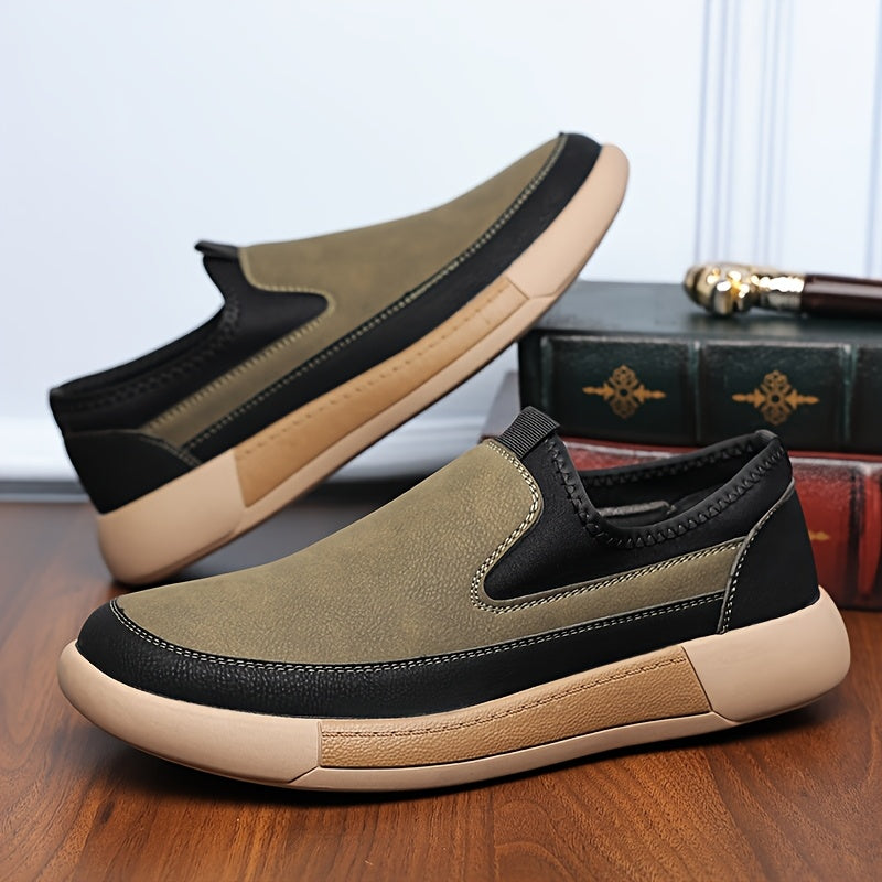 Men's Casual Slip-On British Style Soft Rubber Sole Shoes