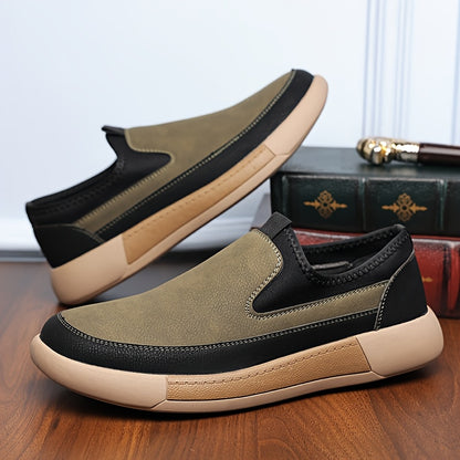 Men's Casual Slip-On British Style Soft Rubber Sole Shoes