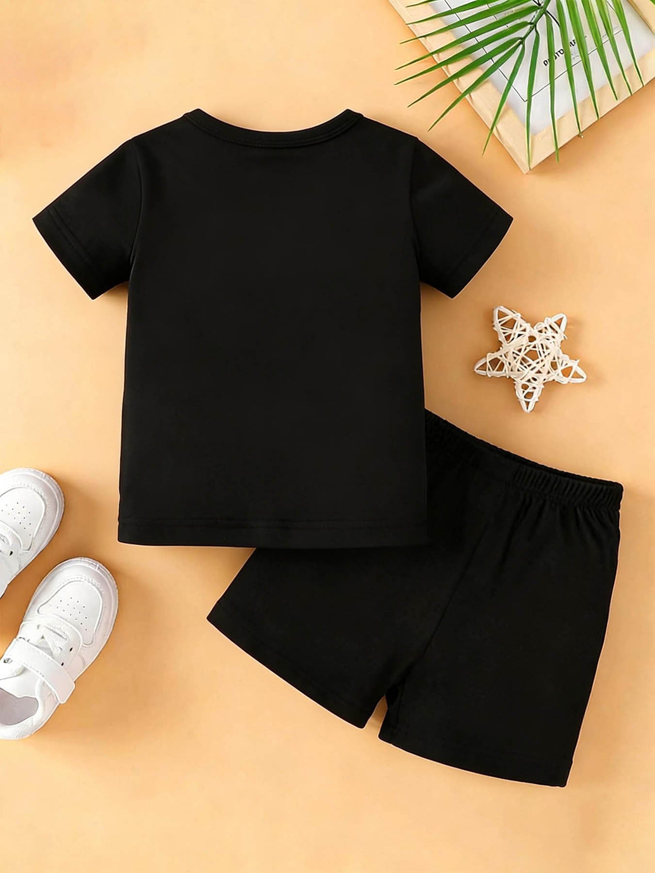 Baby Boy Summer Set: Short Sleeve Top & Shorts with Cartoon Prints