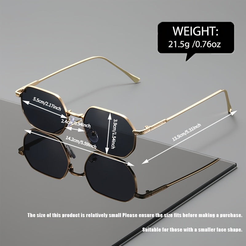 Unisex Vintage Sunglasses with UV400 Protection and Golden Frame