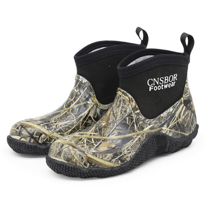 Men's Waterproof Outdoor Warm Slip-On Anti-Slip Rain Boots