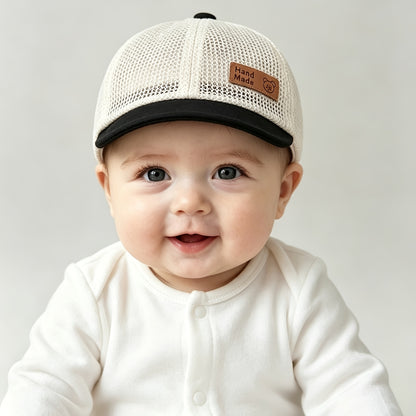 Breathable Cotton Plaid Duckbill Hat for Toddlers 6-24 Months