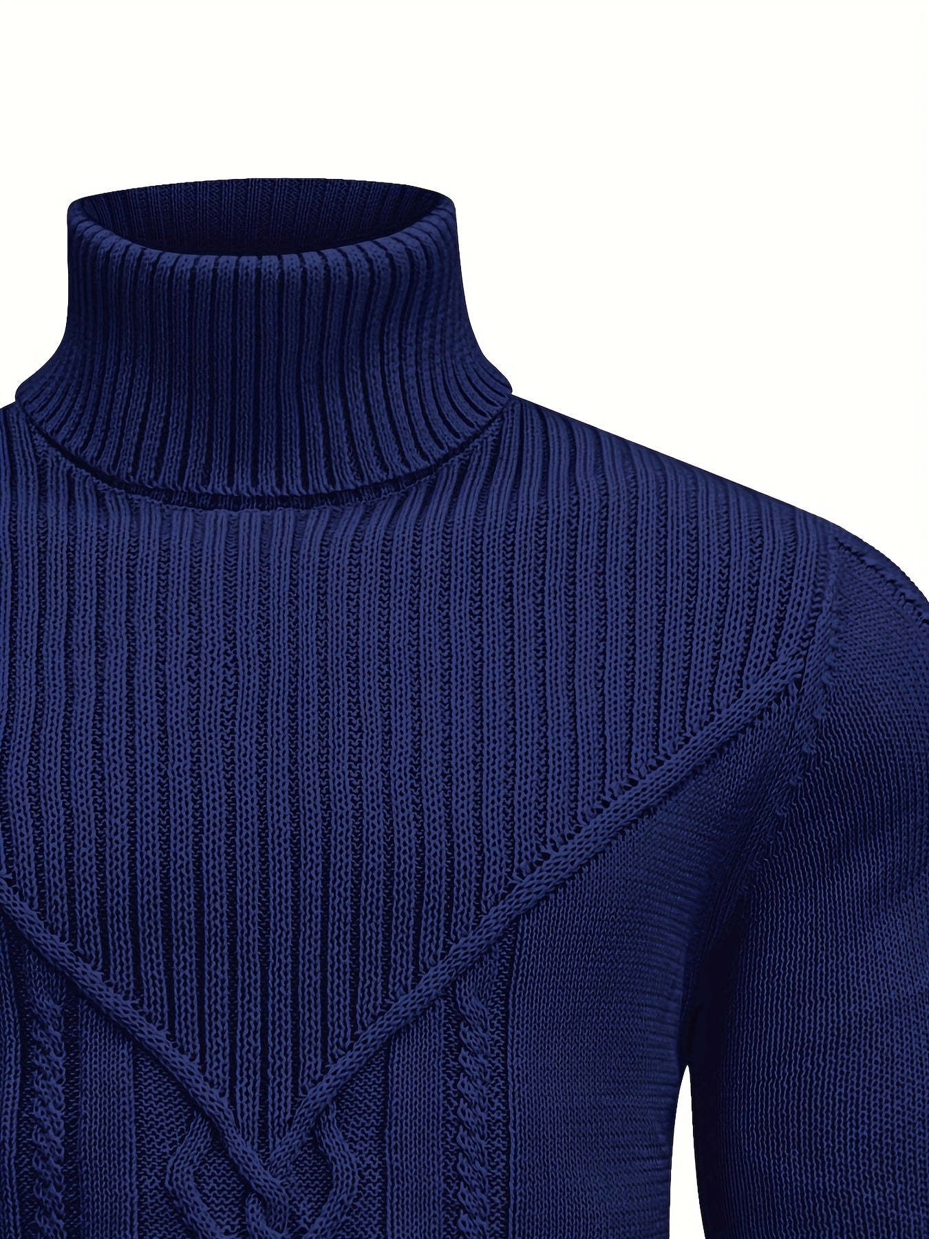 Men'S Casual Winter High Neck Turtleneck Sweater | Black Solid Color, Medium Stretch Fabric, Regular Fit, Hand Wash Only, Sleek Knitwear, Long Sleeve, Rib-Knit Detail