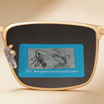 Men's Polarized Casual Sunglasses with Stainless Steel Frame
