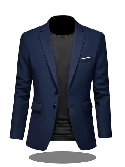Men's Slim Fit Notch Lapel Suit Jacket for Business & Casual