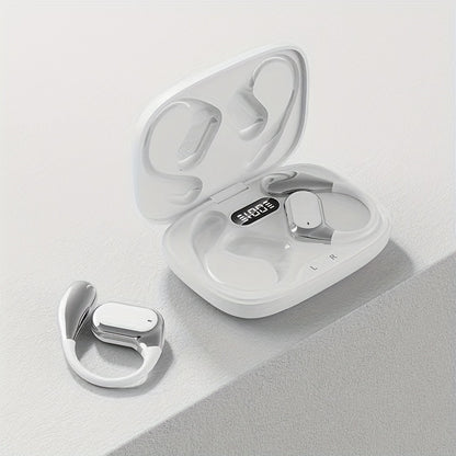 SENBOWE Wireless Earbuds with Digital Display Charging Case - Touch Control, Condenser Mic, Non-Waterproof, Open-Back Design, USB Charging, Type-C, for Gaming & Cellphones, Adult - Plastic Material
