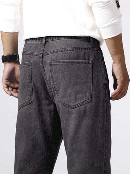 Loose Fit Straight Leg Jeans, Men's Casual Street Style Distressed Denim Pants For All Seasons