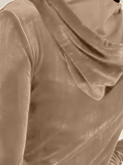 2pcs Women'S Casual Solid Color Hoodie and Pants Set | Fall/Winter Season Outfit