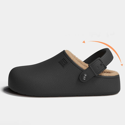 Men's Casual Unisex Slippers with Plush Lining and Thick EVA Sole