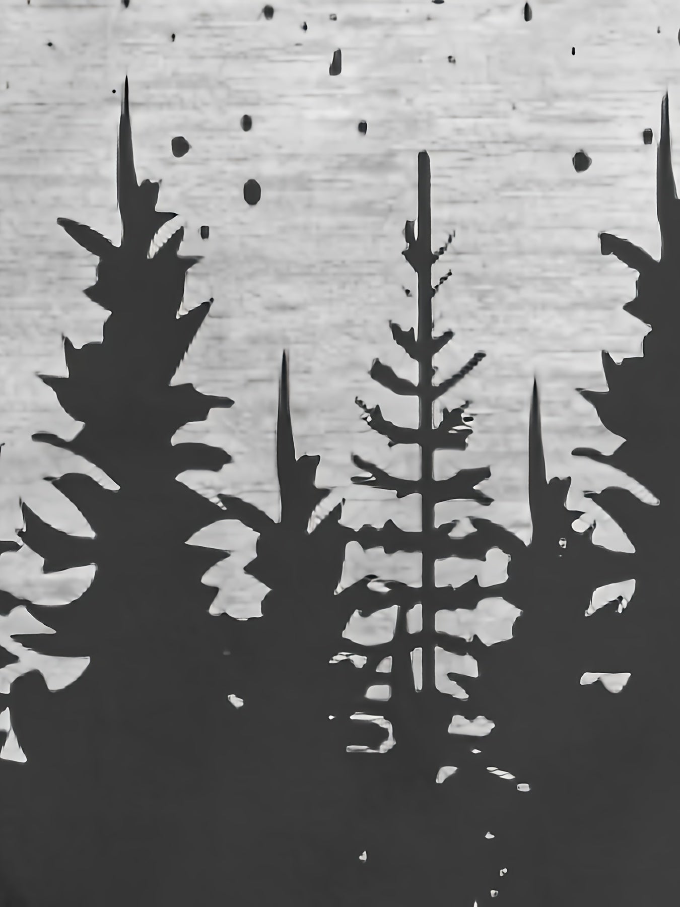 Men'S Plus Size Long Sleeve Henley Shirt with Forest & Deer Application, 100% Polyester Knit Fabric, Regular Fit Sporty & Party Top with Collared Neck and Slight Stretch - Printed Design