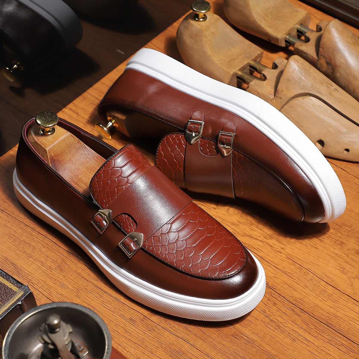 Men's British Style Slip-On Loafers Casual Business Shoes
