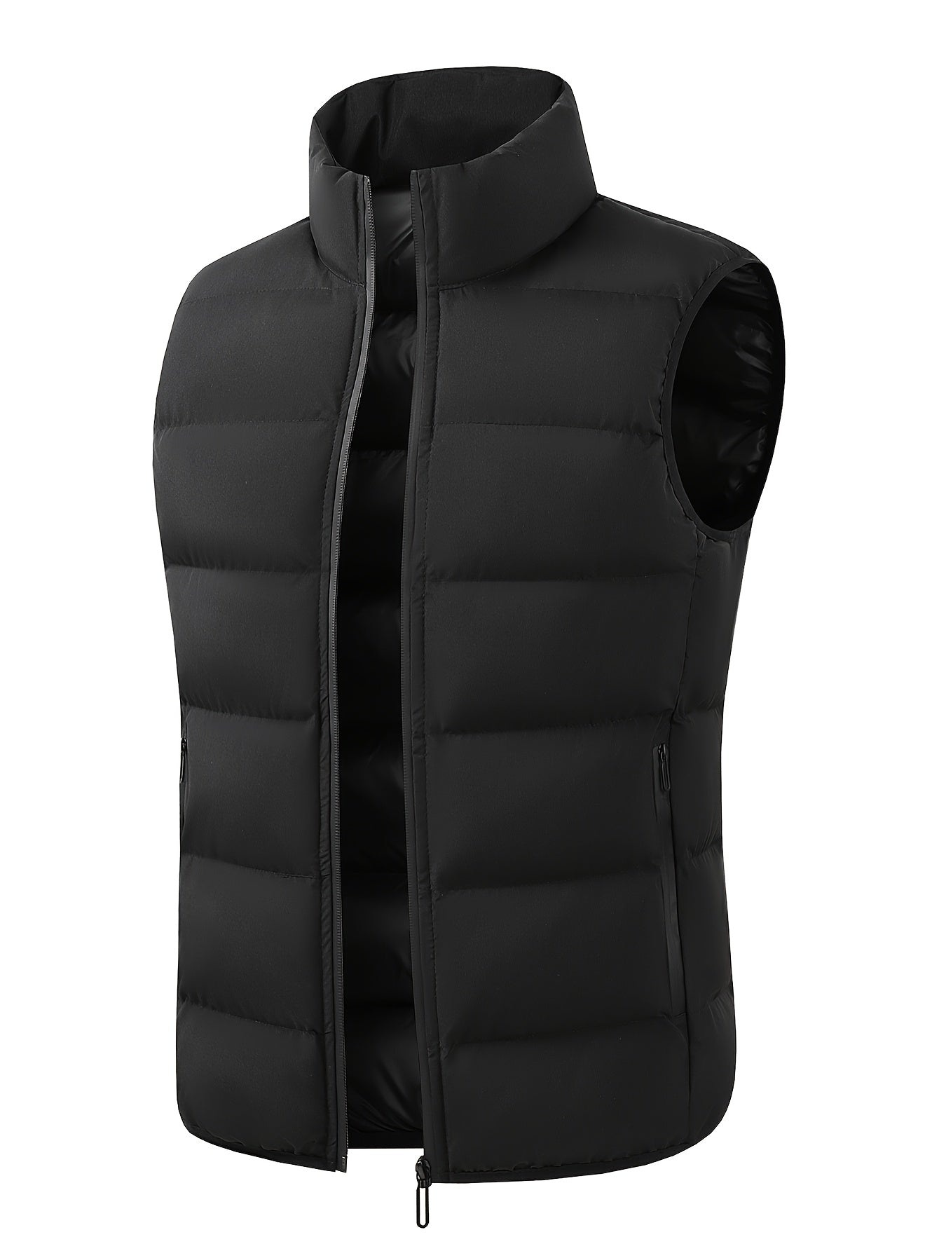 Men's Thermal Lined Sleeveless Vest Jacket with Full Zipper