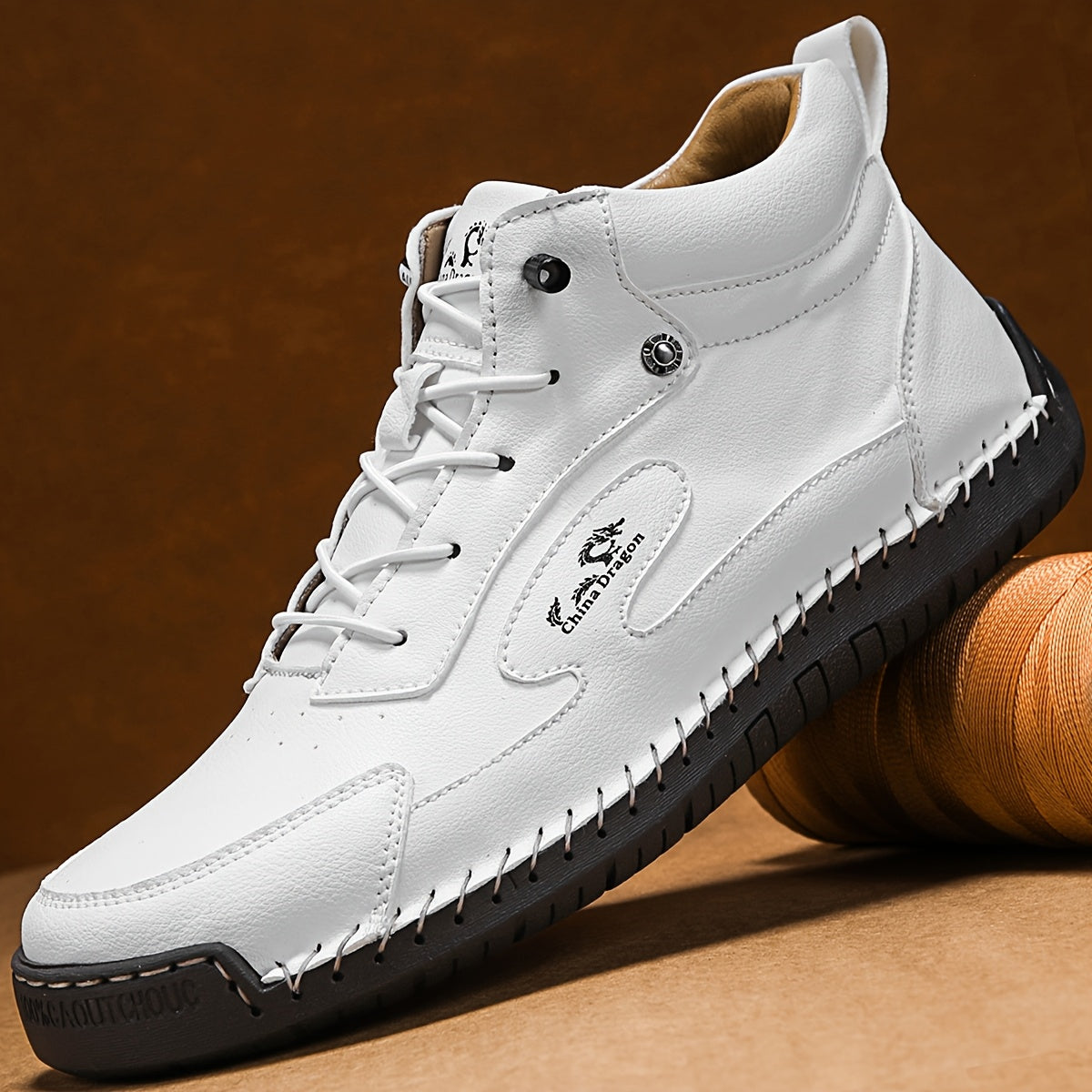 Men's Casual Chelsea Boots with Lace-Up, All-Season Style