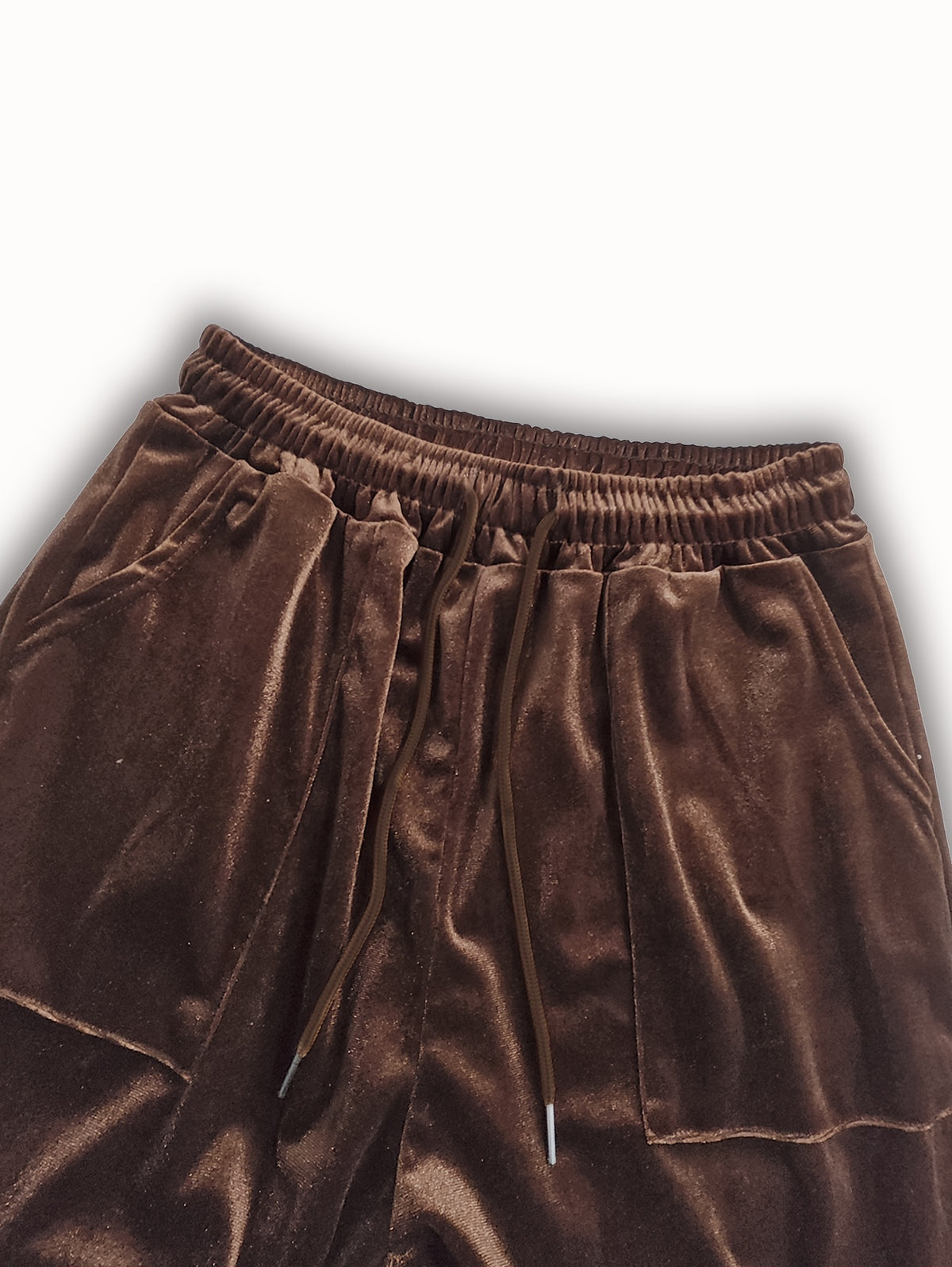 Women’s Elegant Velvet Crop Top & Wide-Leg Pants Set for Spring/Fall