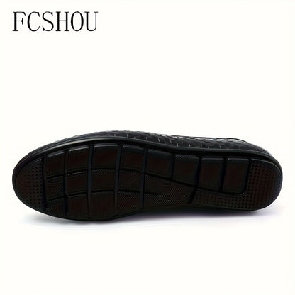 Handmade Men’s Vintage Leather Loafers Casual Slip-Ons