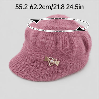 Lightweight Elastic Winter Hat for Mom with Forehead Warmth