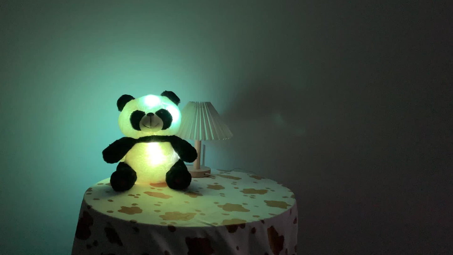 Illuminated Panda Plush Toy Night Light for Nursery, Perfect Gift for Toddler Girls' Birthdays