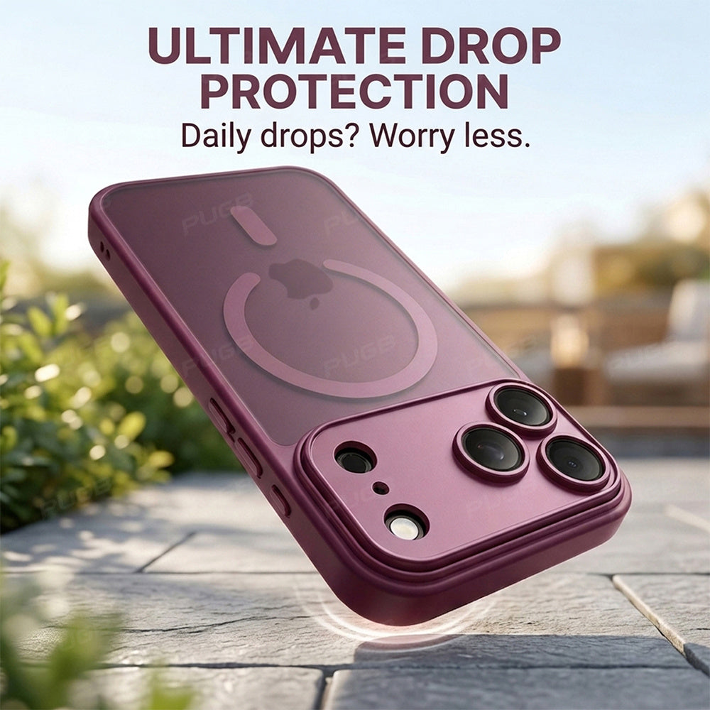 Matte Translucent Magnetic Silicone Phone Case for iPhone 18-14 Pro Ma
