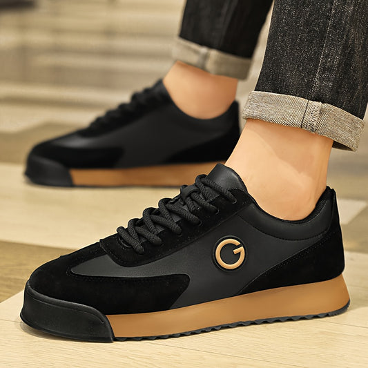 Men's Vintage Sports & Casual Shoes - Comfortable Non-Slip Lace-Up Sneakers, Suitable for Men's Outdoor Activities - ayq