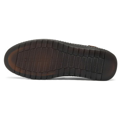 Men's Retro British Slip-On Sneakers - Casual Low-Top Shoes