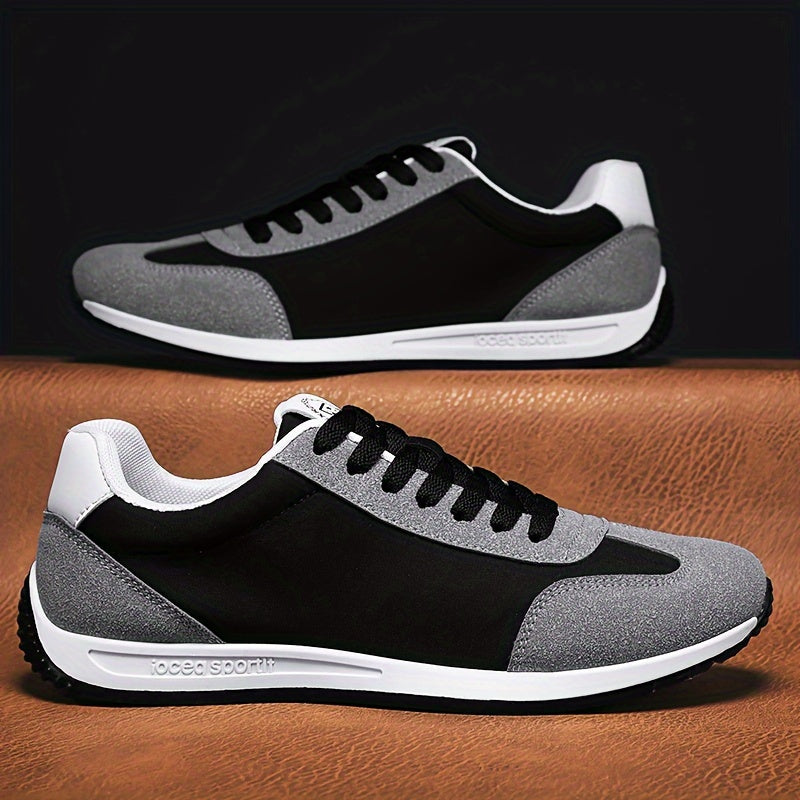 Men'S Casual Sneakers - Navy & Gray, Breathable, Anti-Sweat, Soft Sole, Durable, Lace-Up Design, All-Season Comfort, Outdoor & Casual Wear, Casual Footwear | Modern Casual Sneakers | Comfortable Footwear
