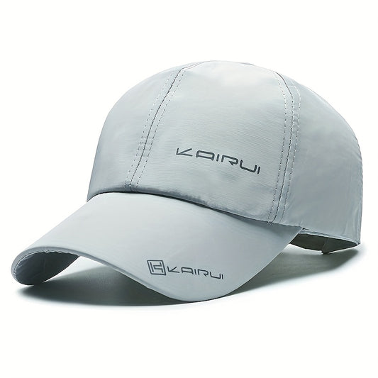 KAIYU Men'S Sports Cap, Ultra-Lightweight Waterproof Polyester 100%, Breathable & Quick-Drying, Alphabet Pattern, 5 Vibrant Colors, Ideal Summer Gift for Outdoor Activities