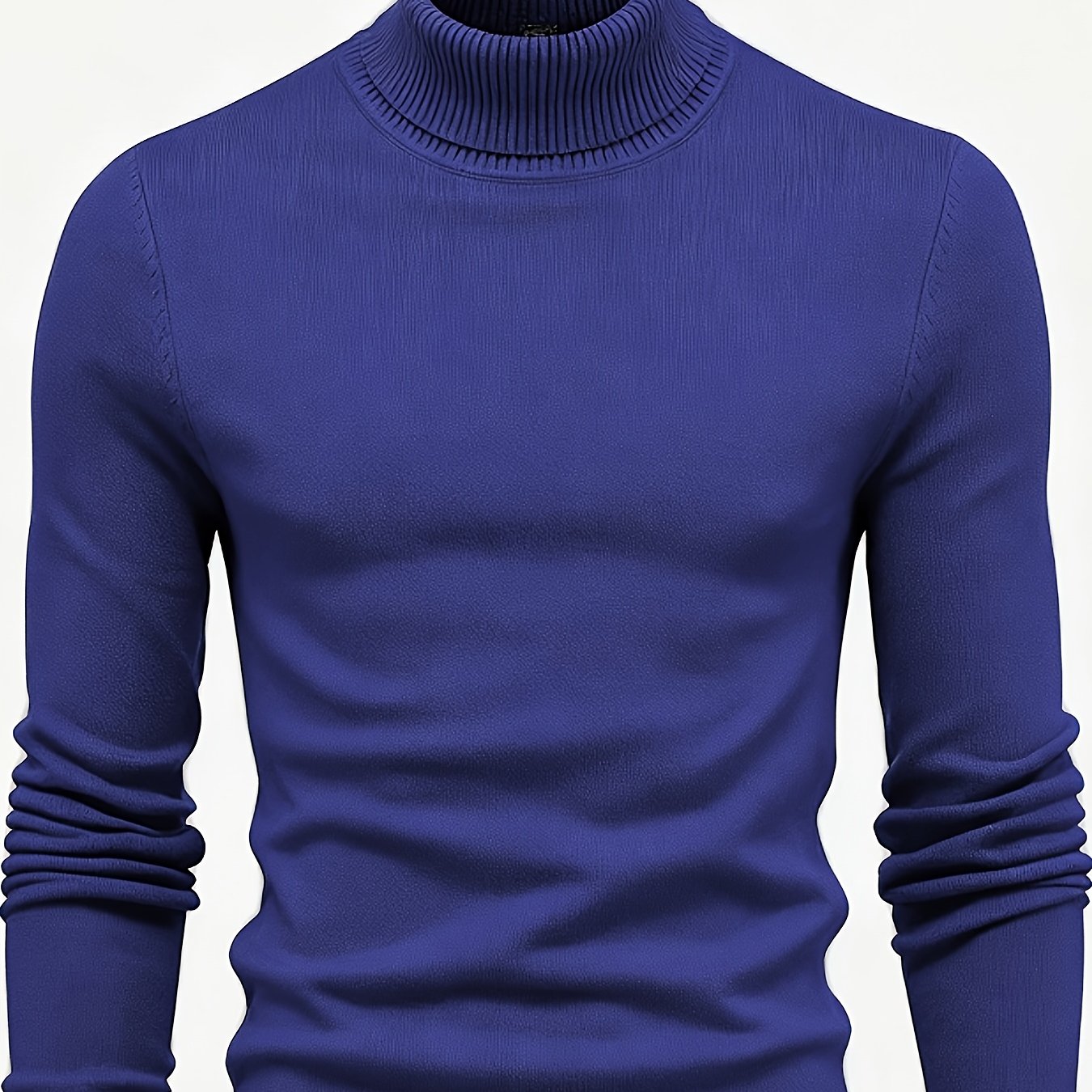 Winter Warm Turtleneck Sweater - Slim-Fit Stretchable High Neck Pullover, Solid Black/White/Navy/Brown/Grey/Rust - Casual & Formal Wear, Layering Essential for Cold Weather, Easy-Care Sweater Coat