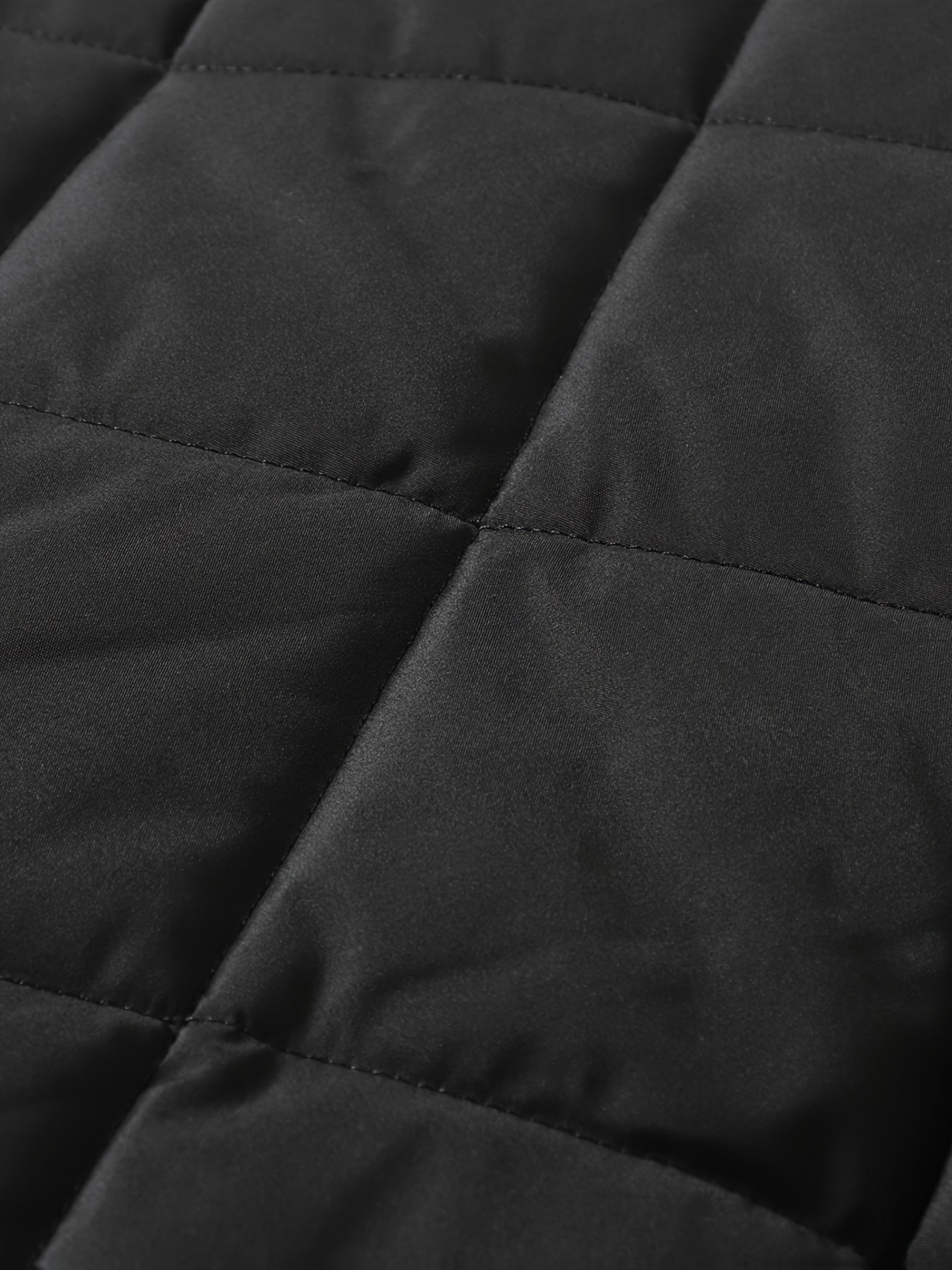 Men's Winter Casual Bomber Jacket - Black with Diamond Quilted Design, 100% Polyester, Zipper Front & Side Pockets, Regular Fit for Outdoor Activities