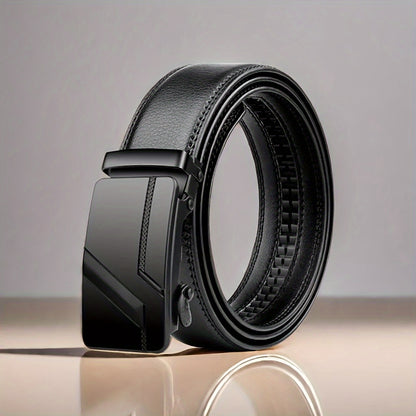 Business Men's Belt Black Automatic Buckle Fashion Belt Casual Men's Suit Belt Accessories