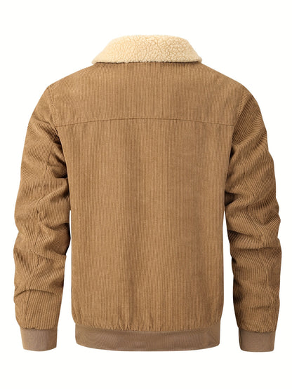 Տղամարդու ամուր ջերմային բաճկոն - քամուց պաշտպանող և բարձրորակ ձմեռային վերարկու՝ կայծակաճարմանդով, բազմագրպան դիզայնով, չձգվող գործվածքով - ցուրտ եղանակի վերնազգեստ ամենօրյա օգտագործման համար, հաստ, քամուց պաշտպանող բաճկոն, առօրյա վերնազգեստ, դիմացկուն