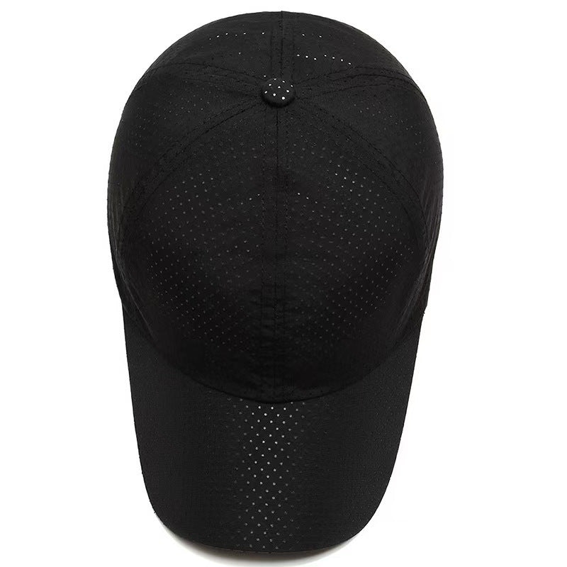 1pc Breathable Quick-Dry Mesh Baseball Cap for Men & Women - Adjustable Snapback, Lightweight Sun Hat for Outdoor Sports, Golf, Tennis, Running, Hiking, Camping - Black, Navy Blue, Dark Gray, Light Gray, Olive Green, Adjustab