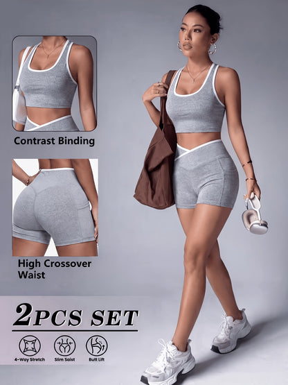 Women’s Summer Athletic 2-Piece Quick-Dry Fitness Set