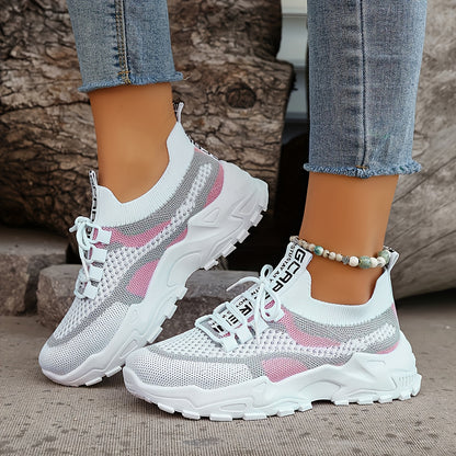 Women's Low-Top Breathable Tennis Sneakers with Cushioned Sole
