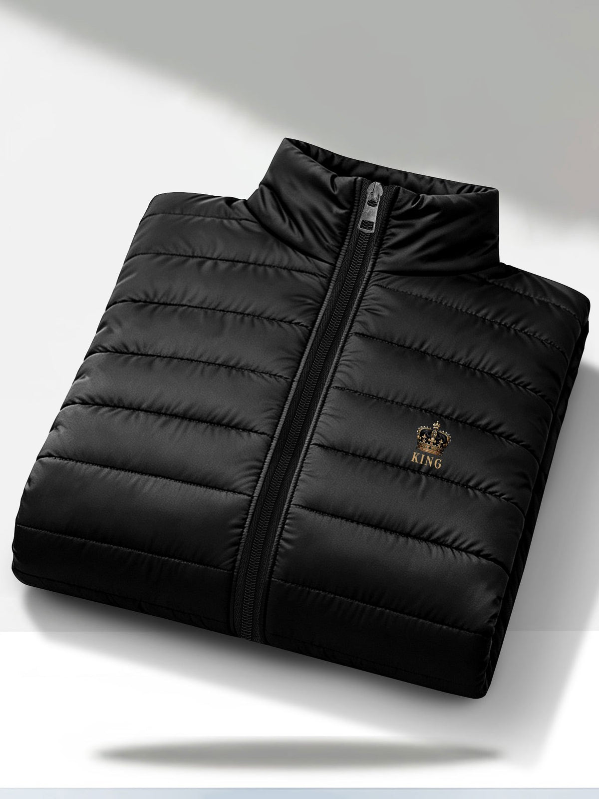 Men's Thermal Padded Casual Jacket with Stand Collar