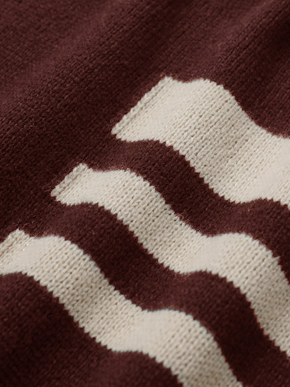 Տղամարդկանց նորաձև տրիկոտաժե սվիտեր կլոր վզնոցով - աստղաձև նախշերով