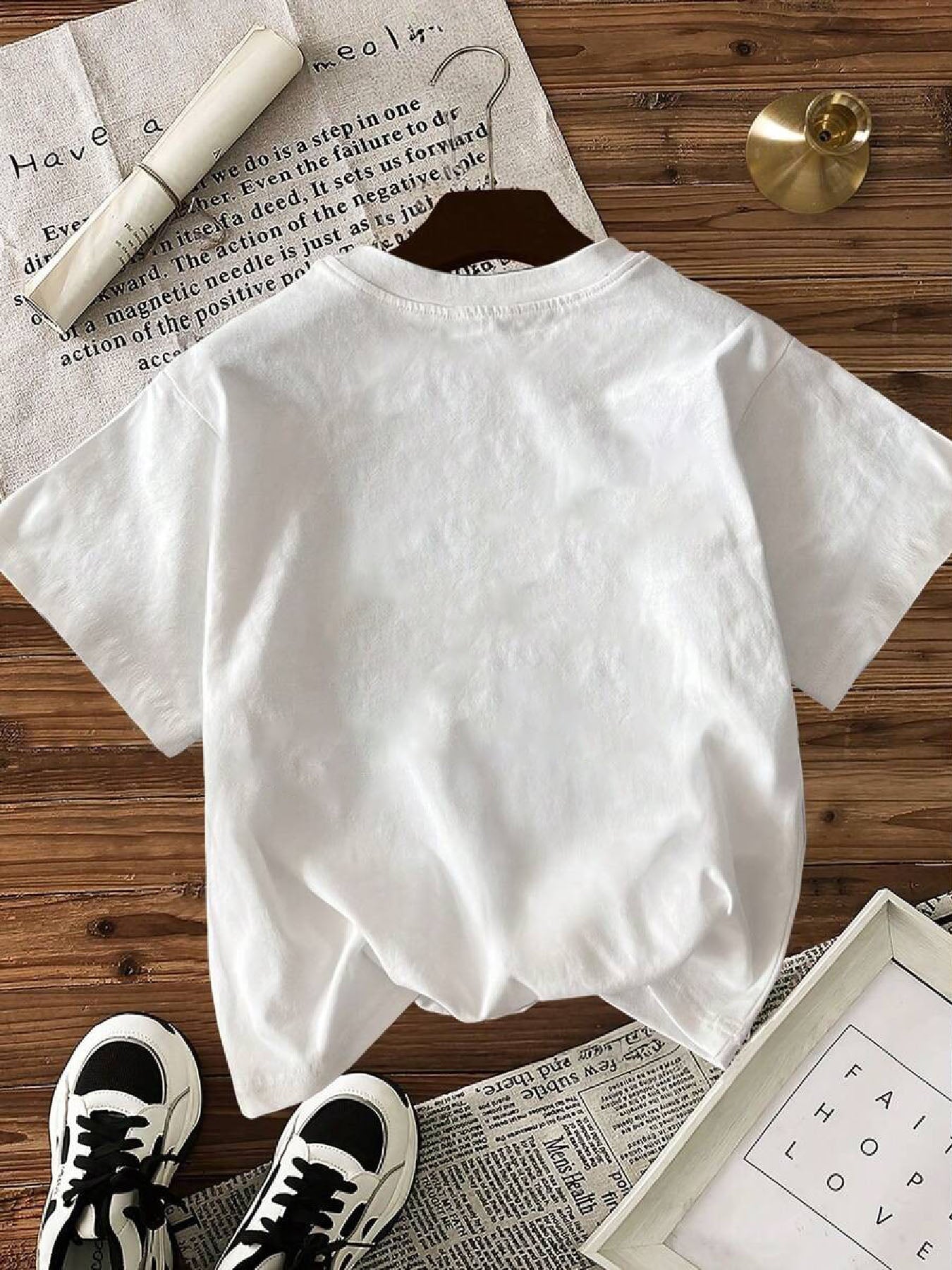 Women's Oversized Cotton T-Shirt Casual Loose Fit Short Sleeve