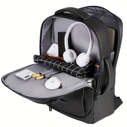 Business Laptop Backpack with USB Port & Padded Divider, Lightweight
