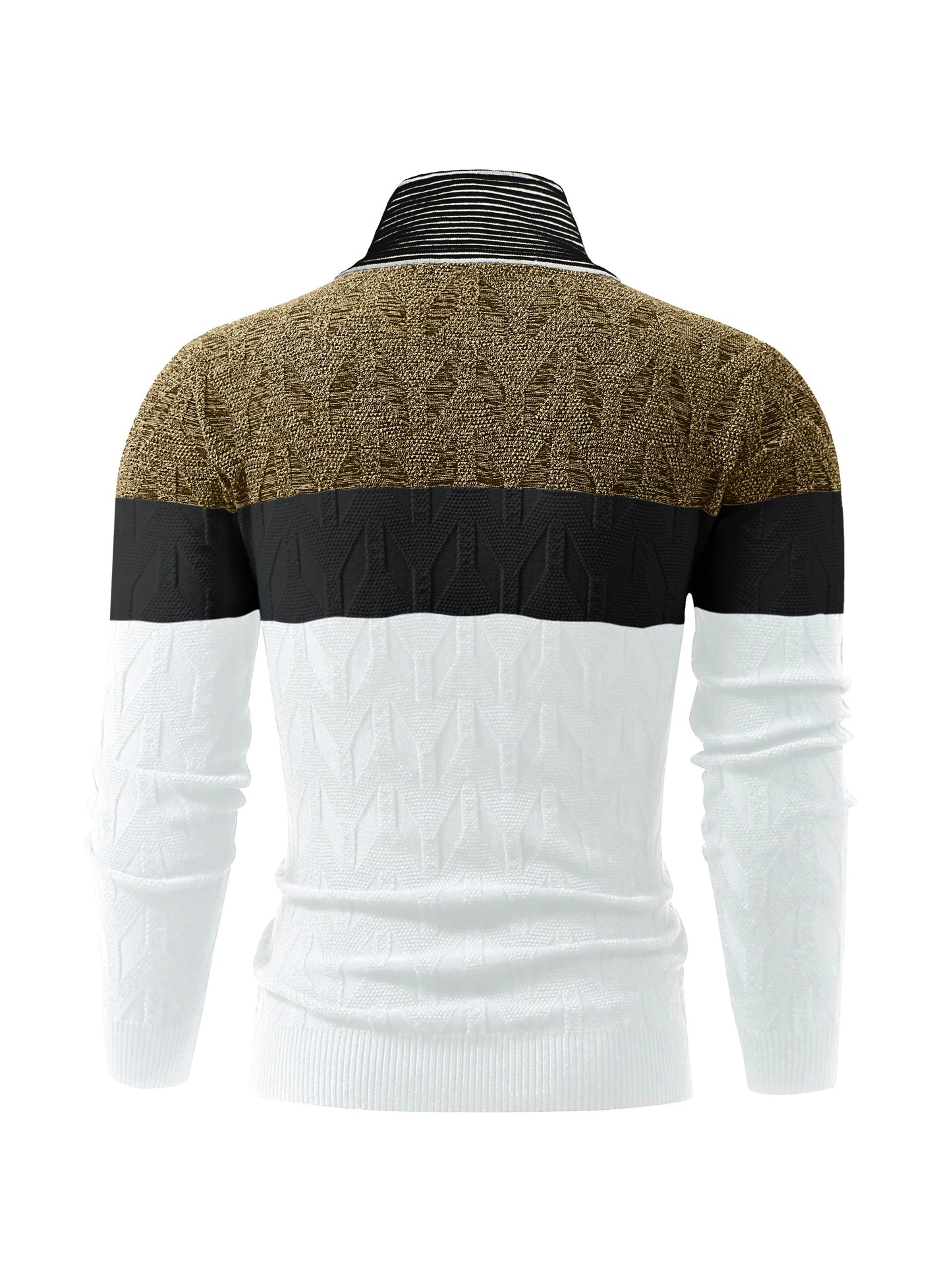 Men'S Fashion Knit Pullover with a Collar for Warmth